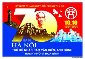  Công bố logo kỷ niệm 70 năm ngày Giải phóng Thủ đô 