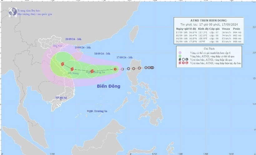  Chủ động ứng phó áp thấp nhiệt đới có khả năng mạnh lên thành bão 