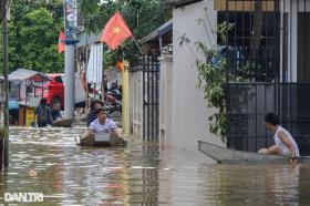 Hà Nội: Nước lũ dâng cao hơn 5m, người dân &quot;sơ tán&quot; đàn lợn lên tầng 3